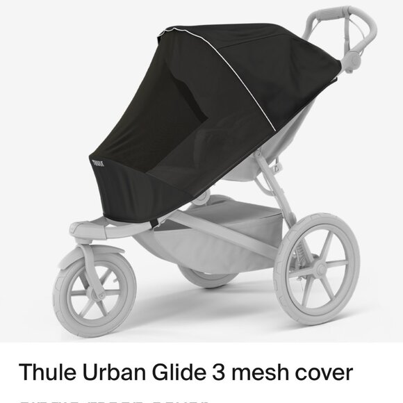 NWT Thule Urban Glide 3 Stroller Mesh Cover- Gl 3 Single,  2 Single, 2 & 4-Wheel - Picture 1 of 8